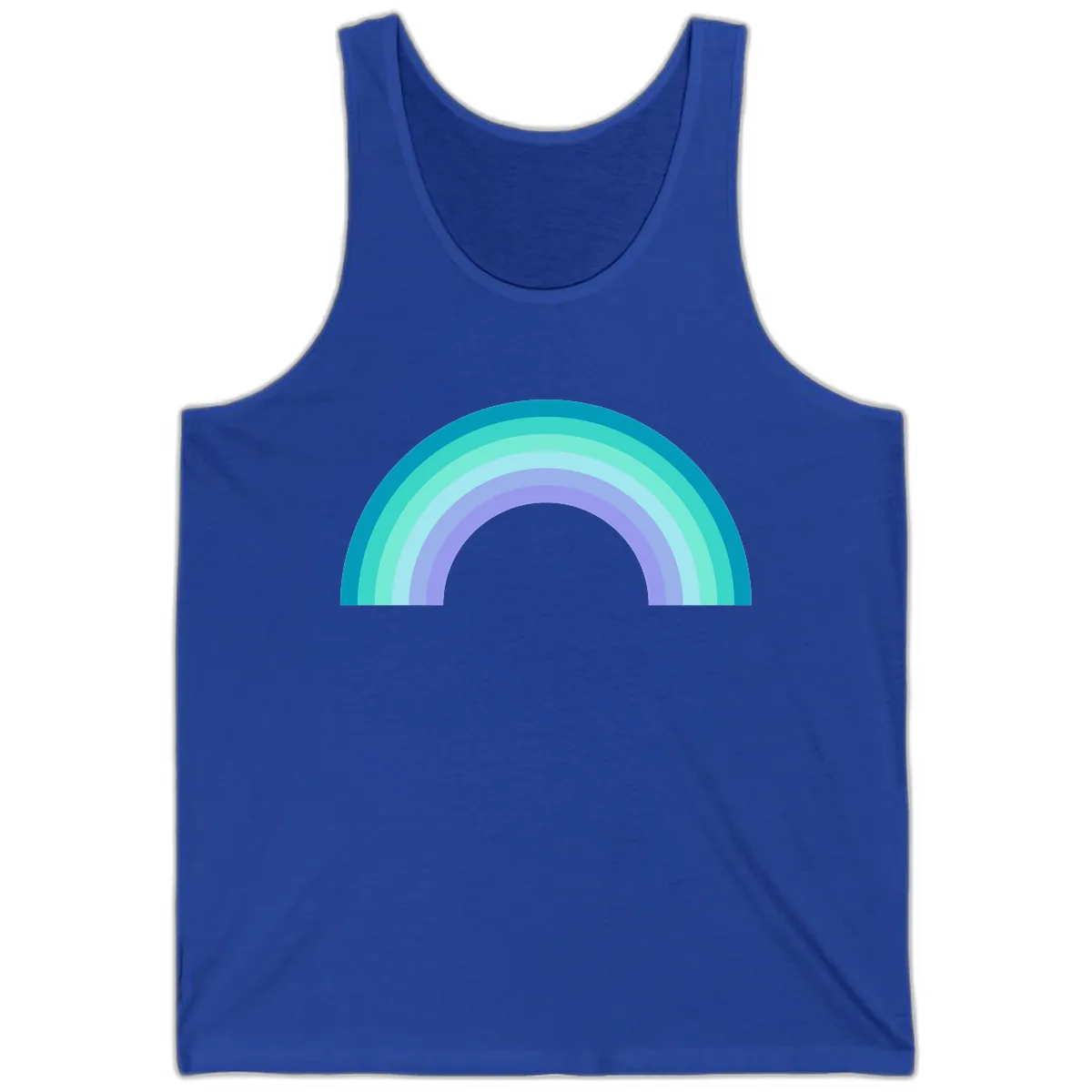 Pastel Rainbow Gradient Arch Tank in True Royal