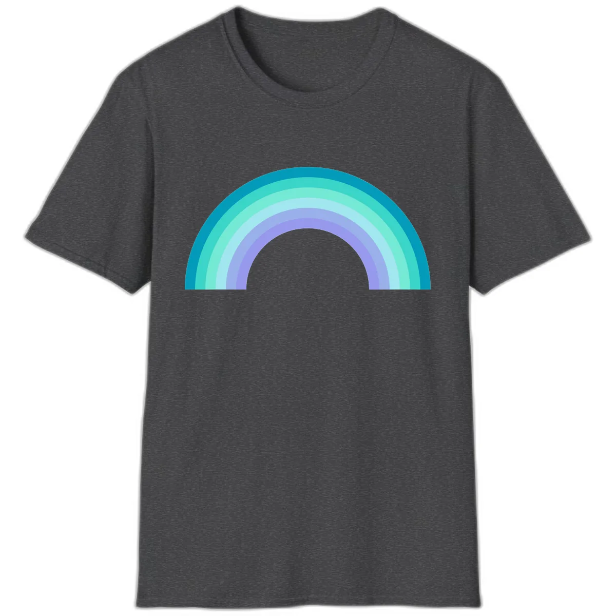 Pastel Rainbow Gradient Arch T-Shirt in Dark Heather