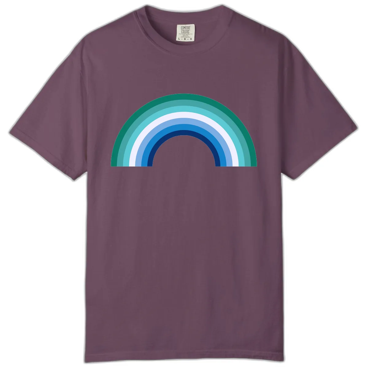 Concentric Rainbow Gradient Comfort Color in Berry