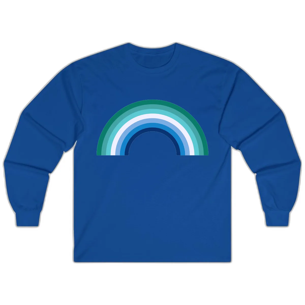 Concentric Rainbow Gradient Long Sleeve in Royal
