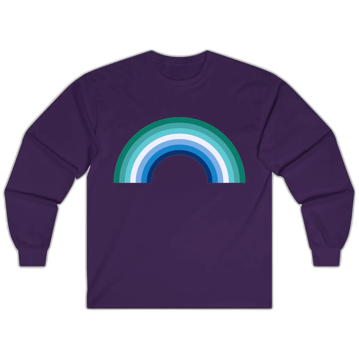 Concentric Rainbow Gradient Long Sleeve in Purple