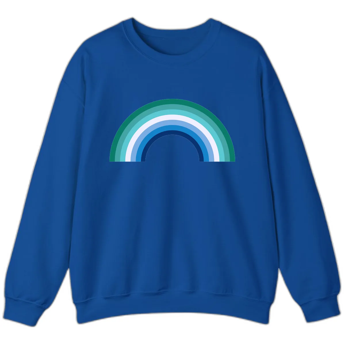 Concentric Rainbow Gradient Sweatshirt in Royal