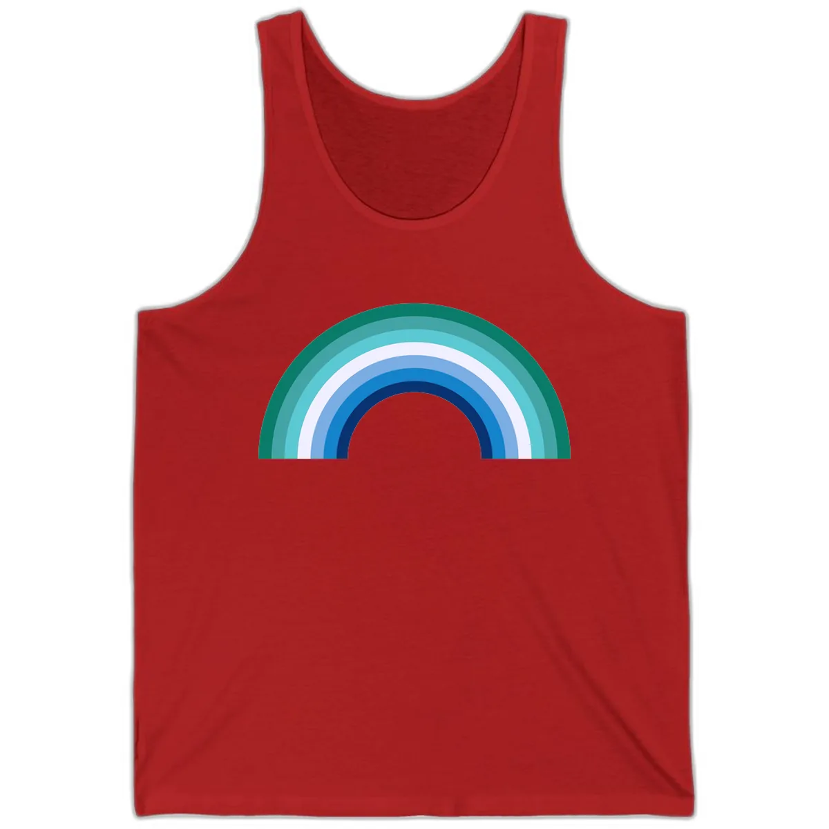 Concentric Rainbow Gradient Tank in Red