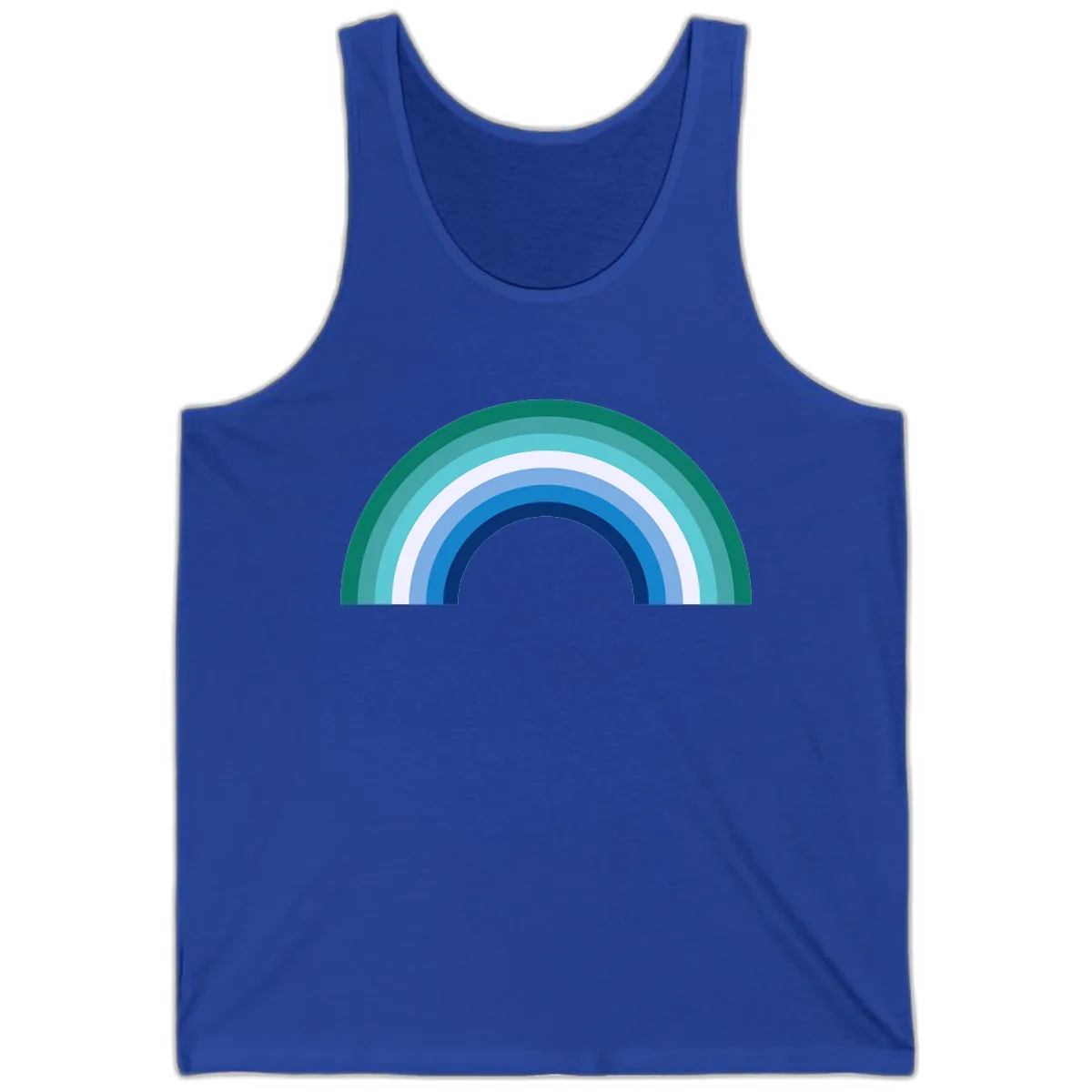 Concentric Rainbow Gradient Tank in True Royal