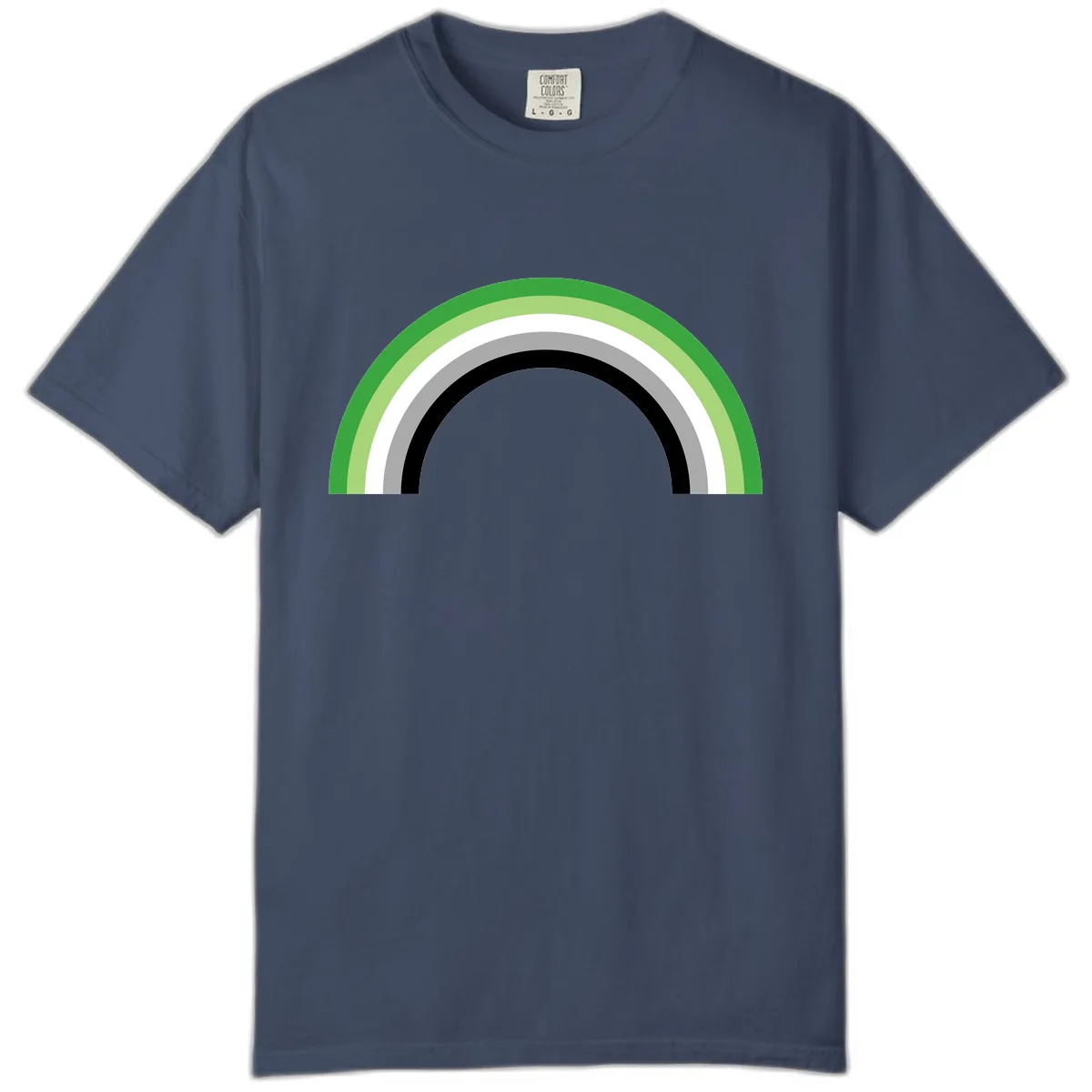 Minimalist Rainbow Arc Comfort Color in Midnight