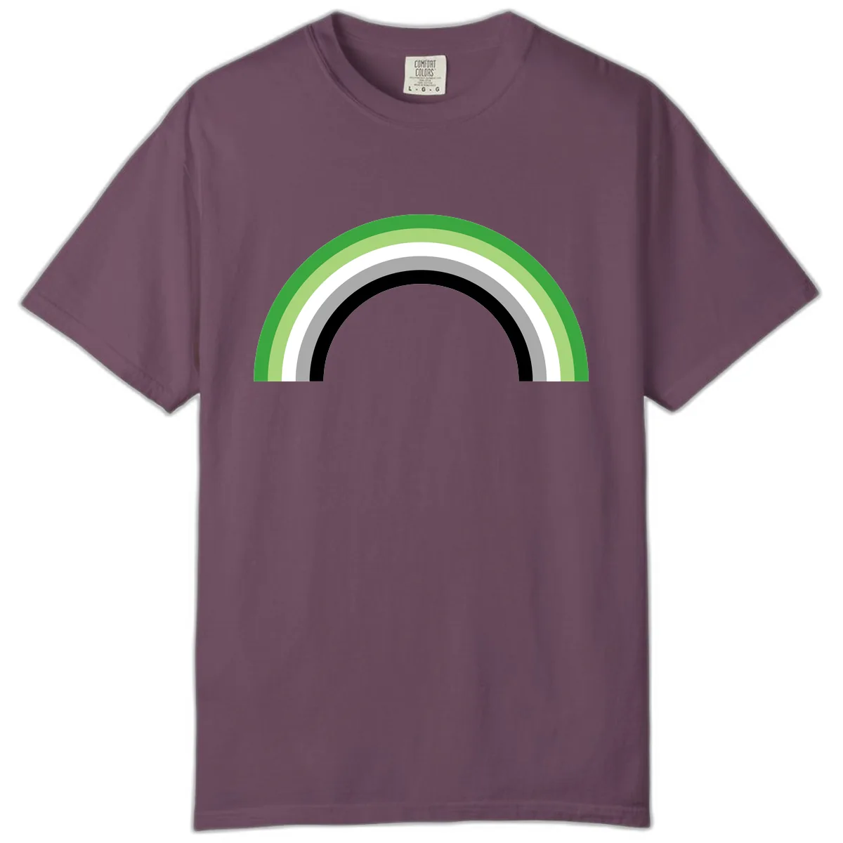 Minimalist Rainbow Arc Comfort Color in Berry