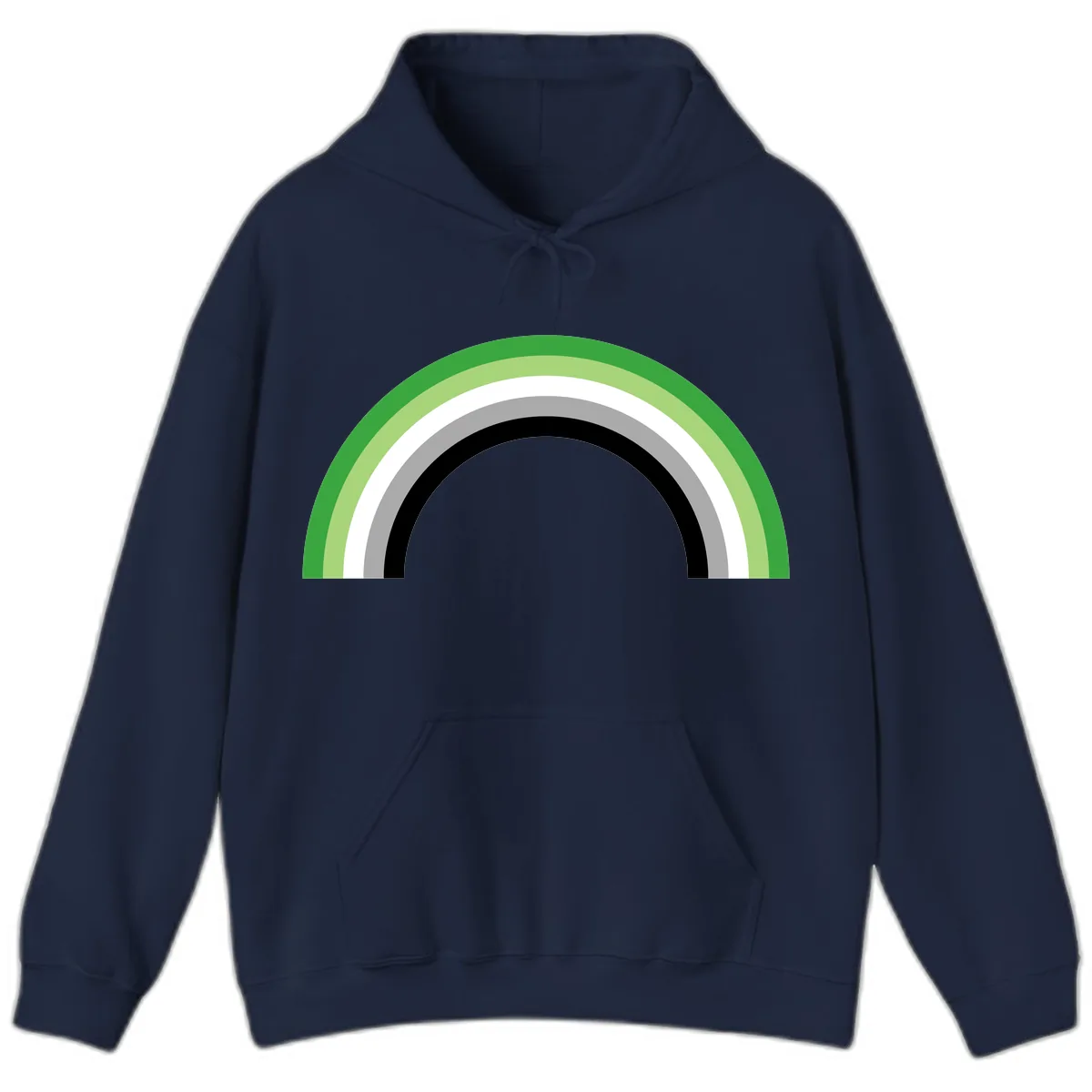 Minimalist Rainbow Arc Hoodie in Navy
