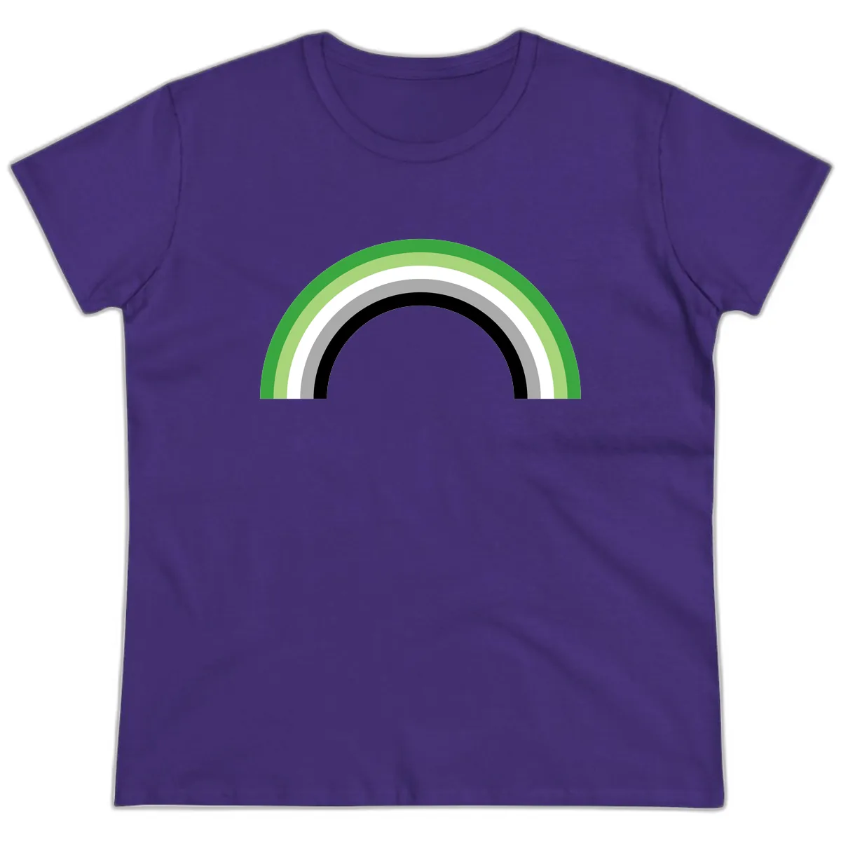 Minimalist Rainbow Arc Ladies Tee in Purple