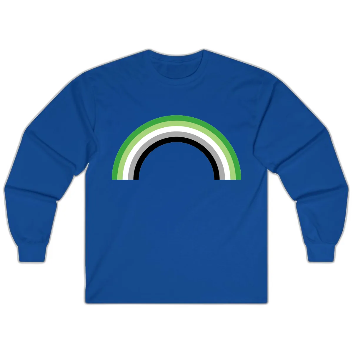 Minimalist Rainbow Arc Long Sleeve in Royal