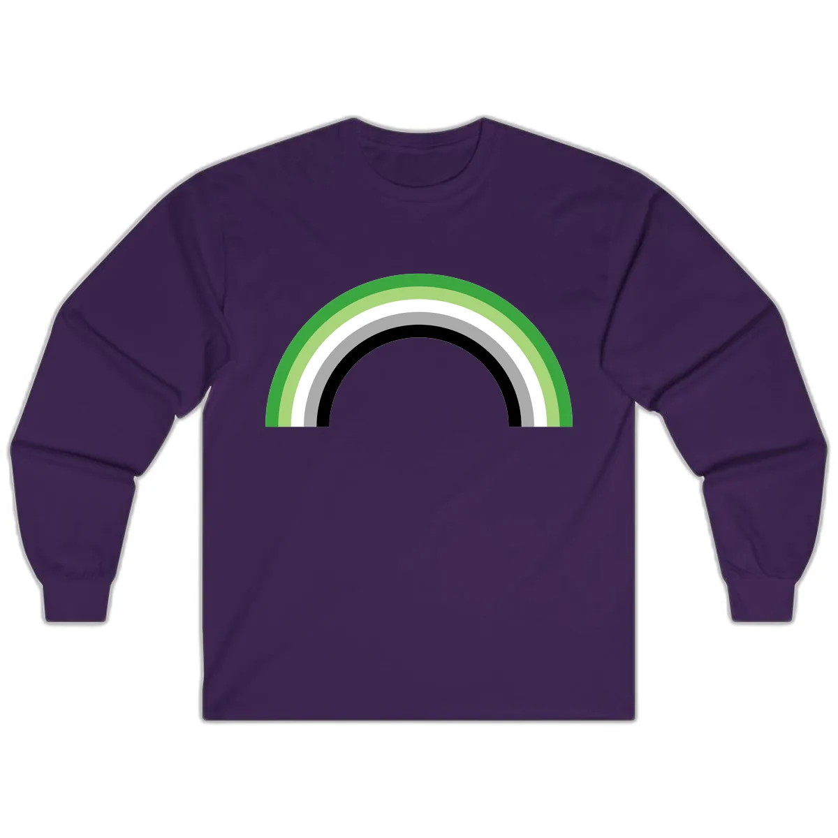 Minimalist Rainbow Arc Long Sleeve in Purple