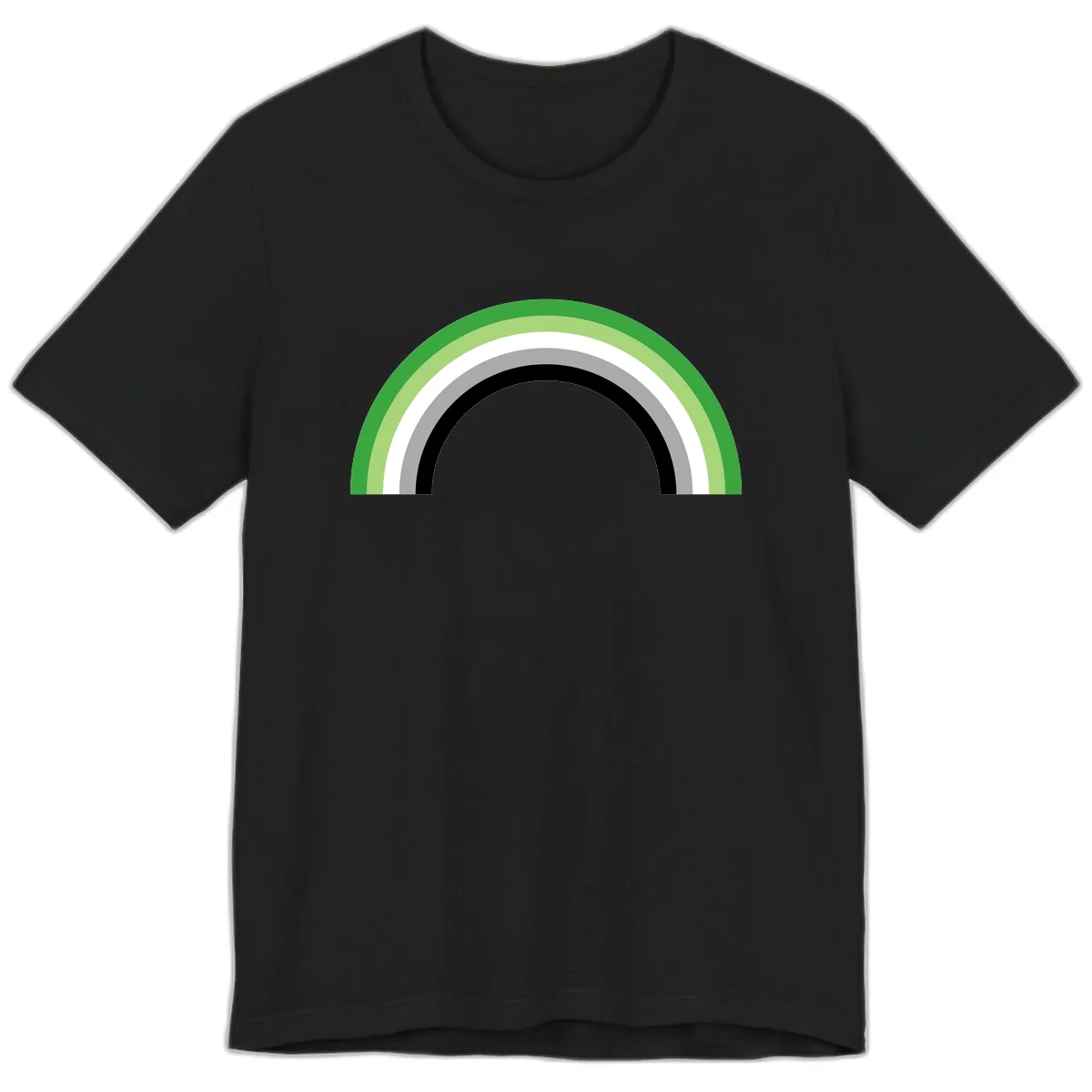 Minimalist Rainbow Arc Premium T-Shirt in Black