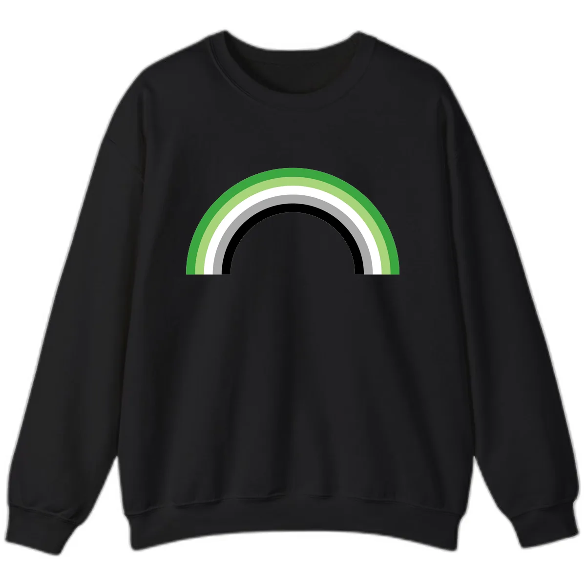 Minimalist Rainbow Arc Sweatshirt in Black