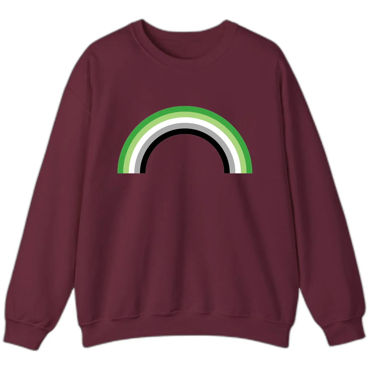 Minimalist Rainbow Arc Sweatshirt in Maroon