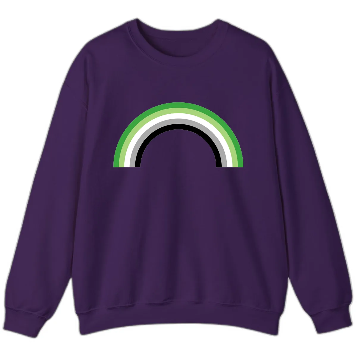 Minimalist Rainbow Arc Sweatshirt in Purple