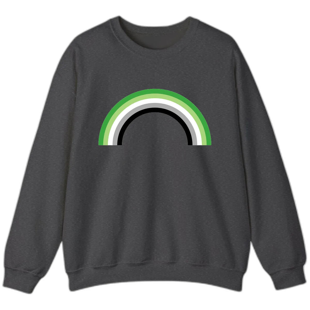 Minimalist Rainbow Arc Sweatshirt in Dark Heather