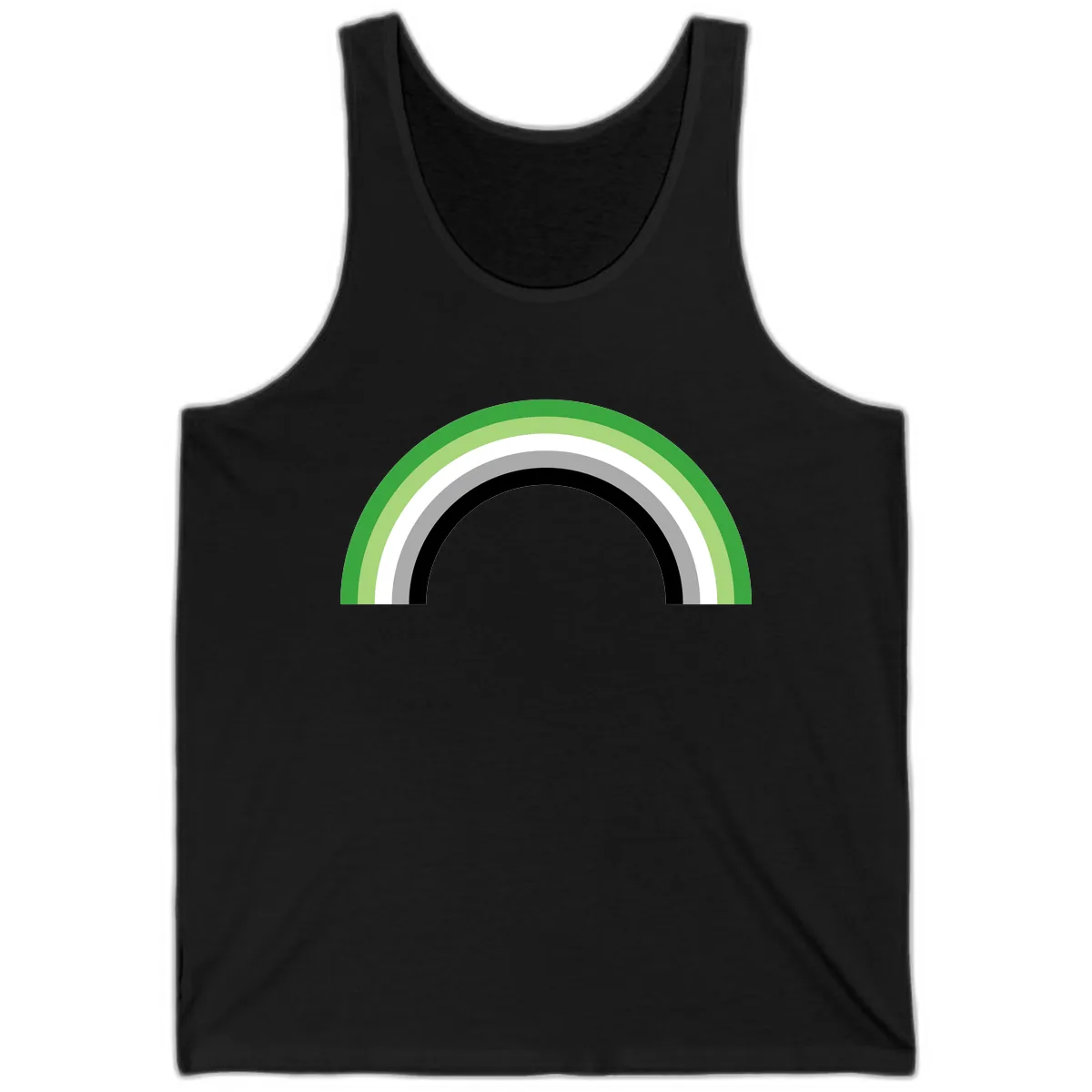 Minimalist Rainbow Arc Tank in Black