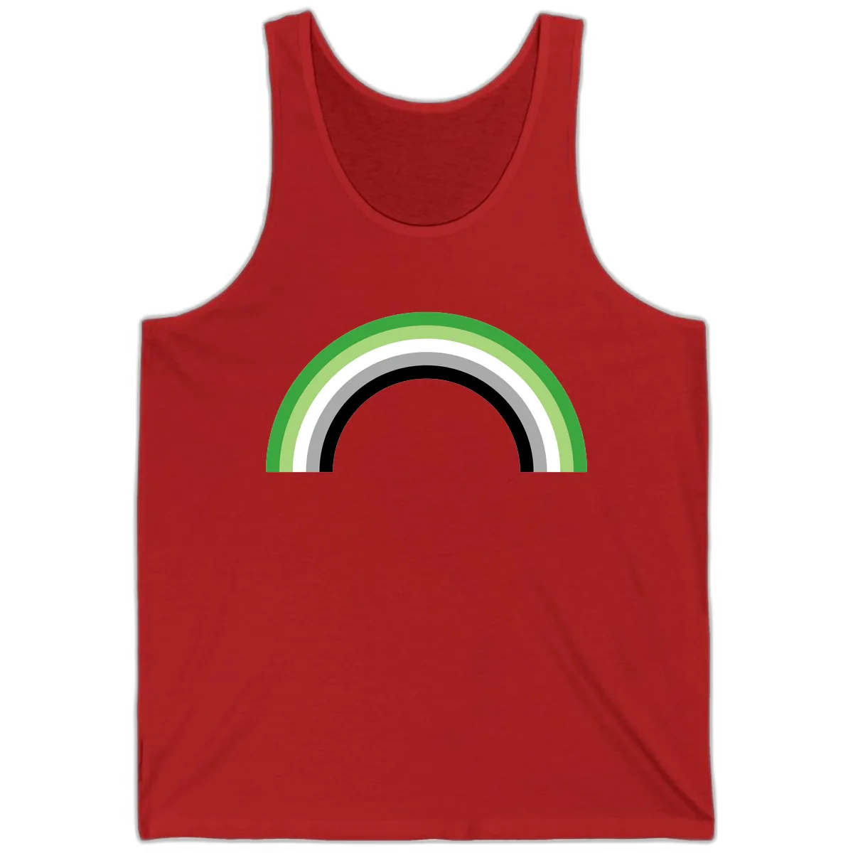 Minimalist Rainbow Arc Tank in Red