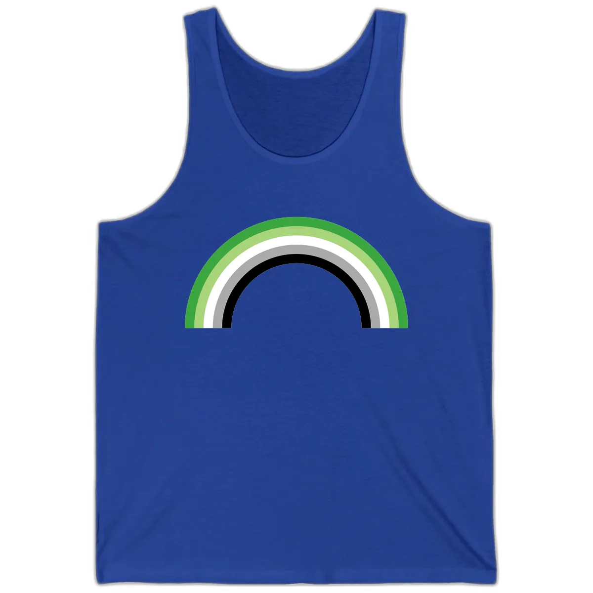 Minimalist Rainbow Arc Tank in True Royal