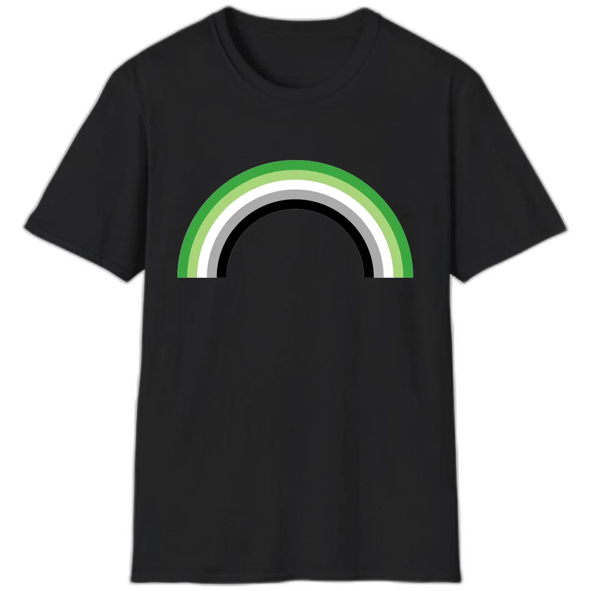 Minimalist Rainbow Arc T-Shirt in Black