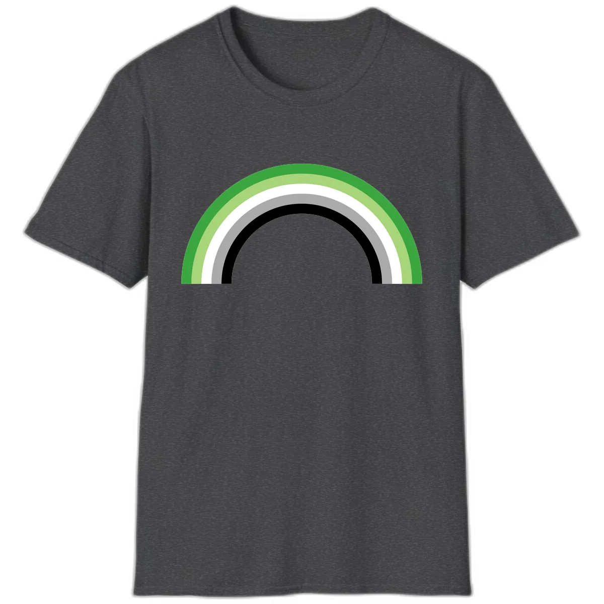 Minimalist Rainbow Arc T-Shirt in Dark Heather
