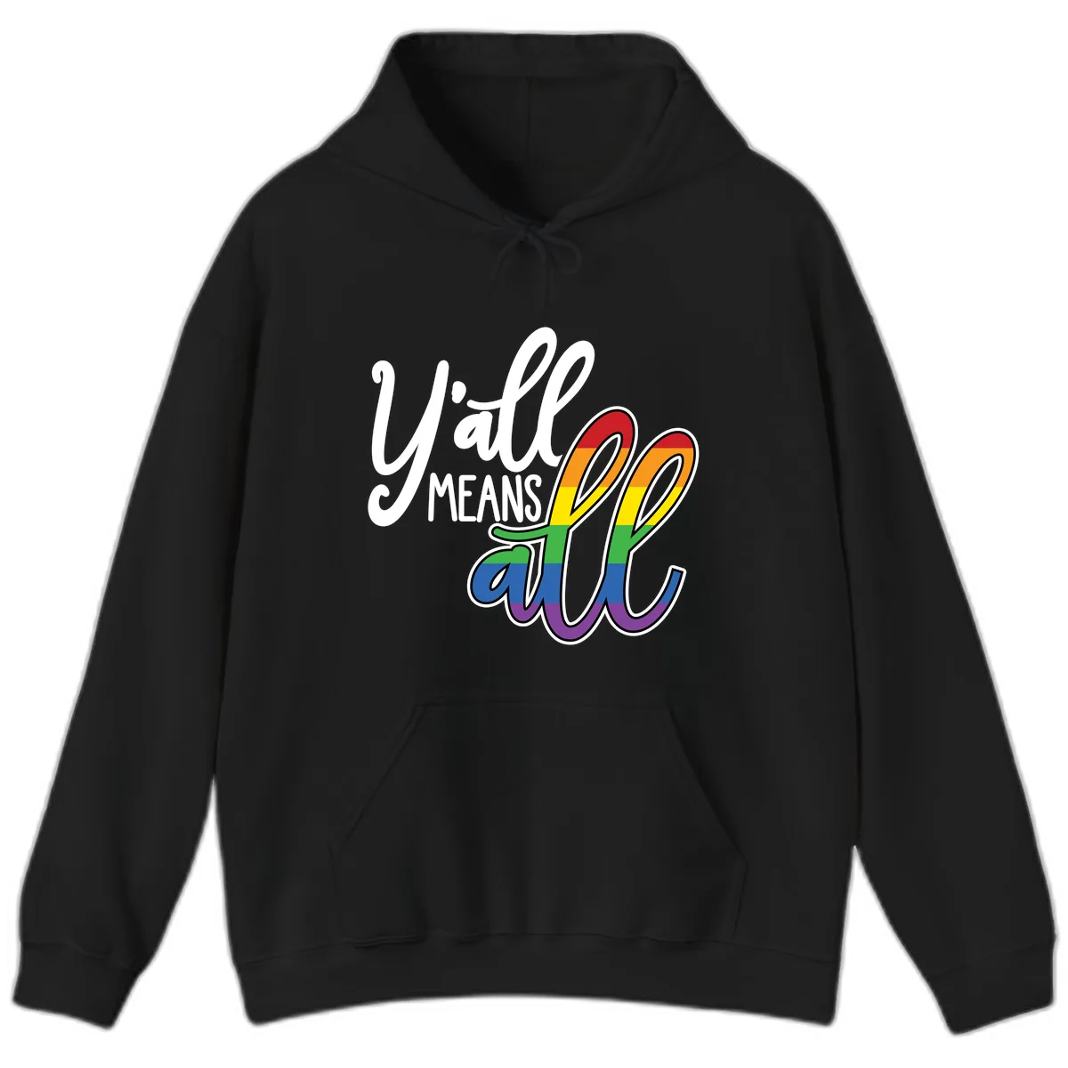You All Means All Pride Hoodie in Black