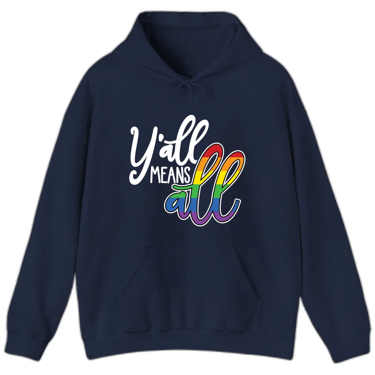 You All Means All Pride Hoodie in Navy