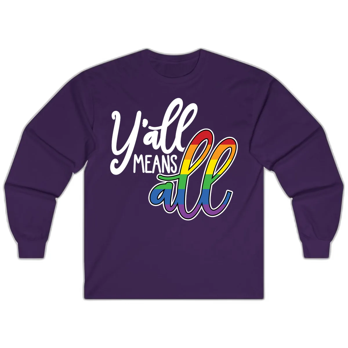 You All Means All Pride Long Sleeve in Purple