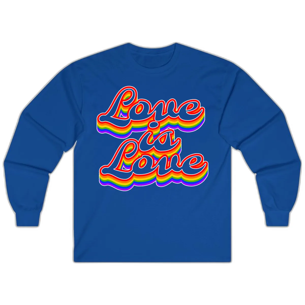 Love is Love Pride Rainbow Long Sleeve in Royal
