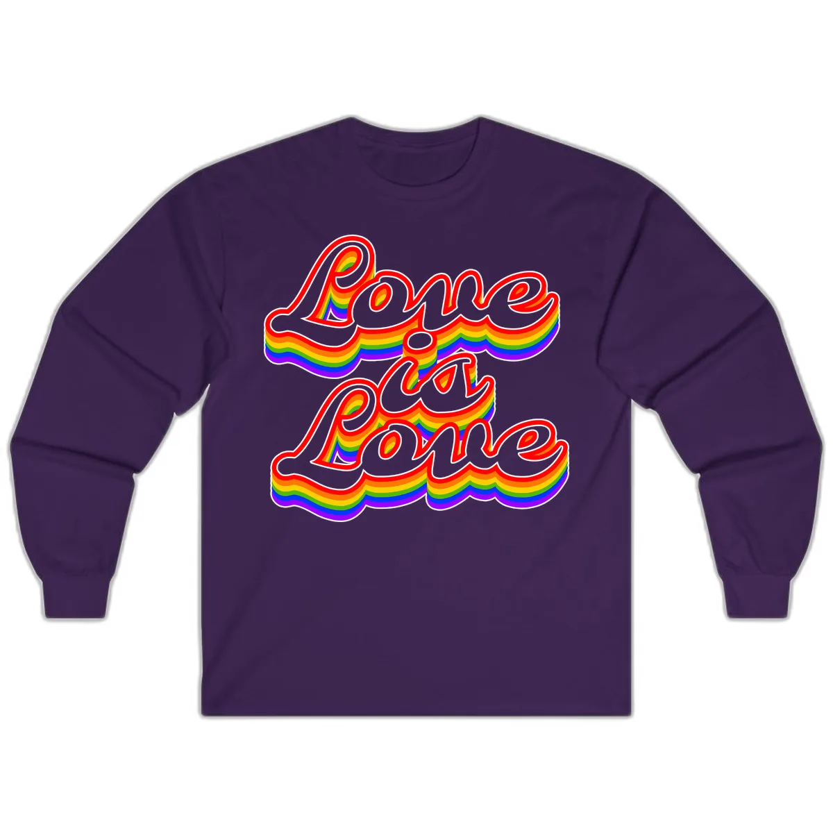 Love is Love Pride Rainbow Long Sleeve in Purple