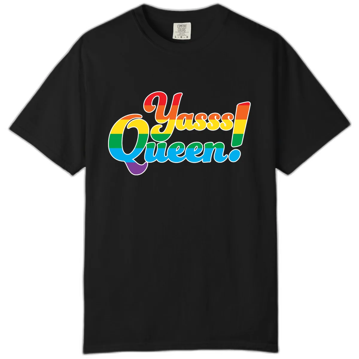 Unapologetically Queer Pride Comfort Color in Black