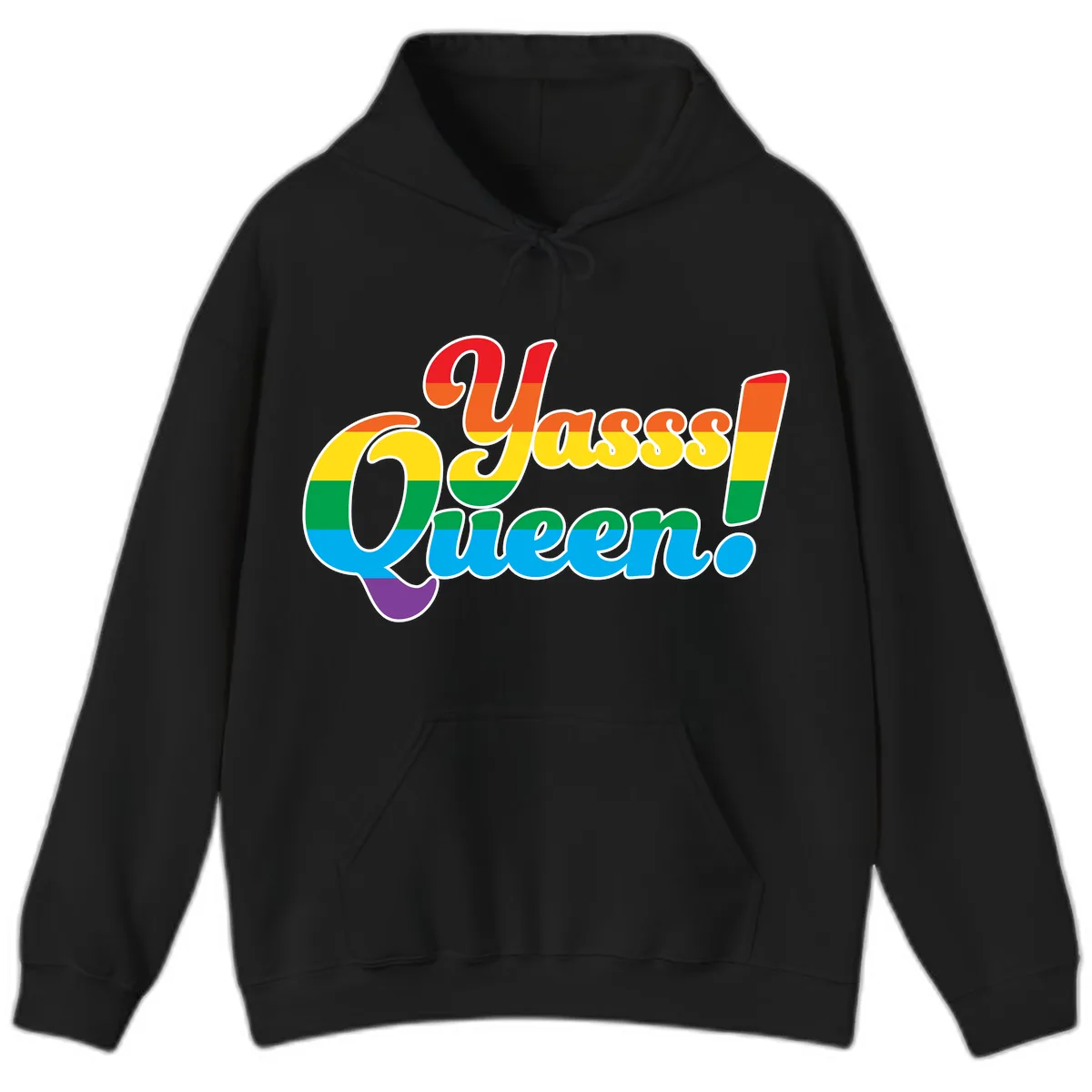 Unapologetically Queer Pride Hoodie in Black