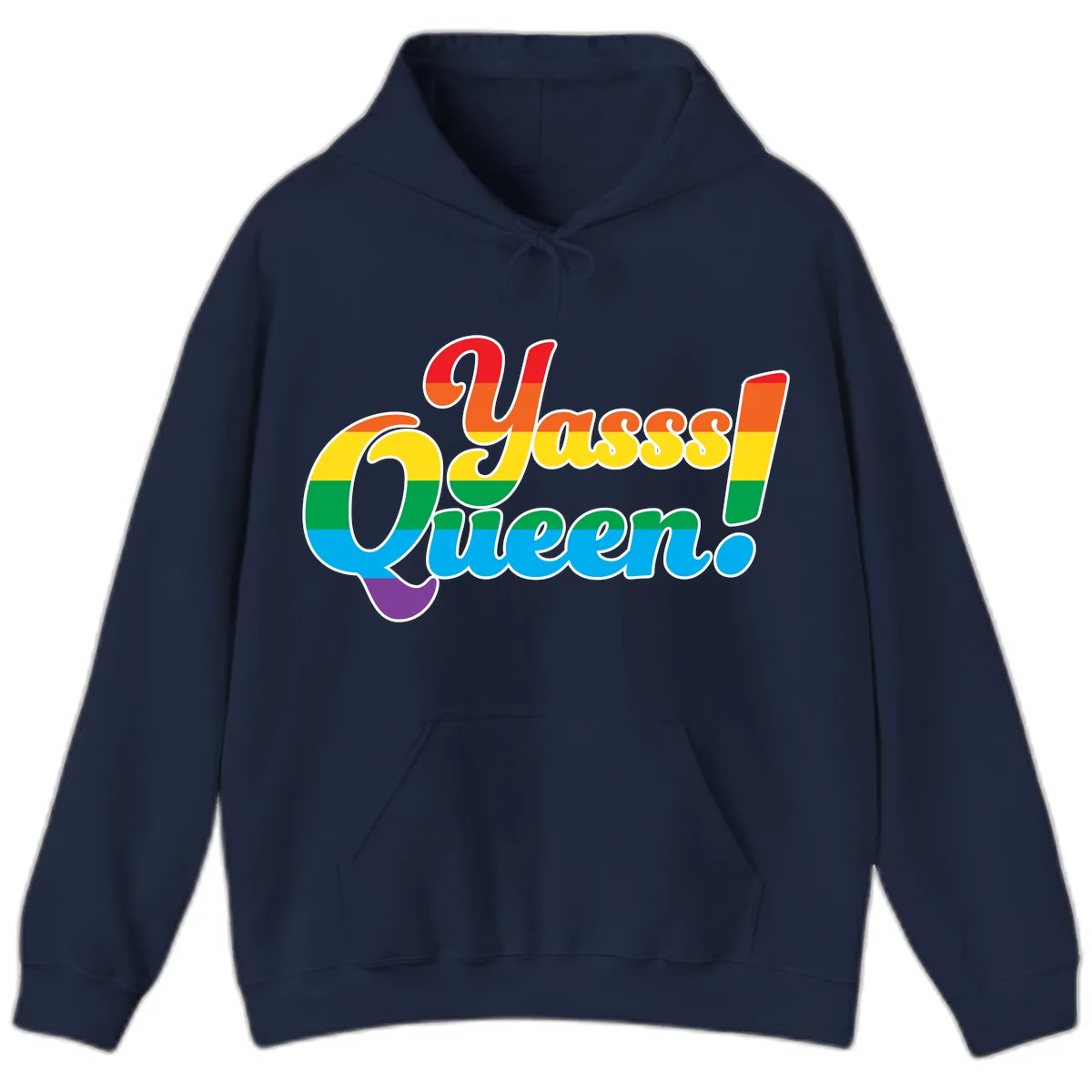 Unapologetically Queer Pride Hoodie in Navy
