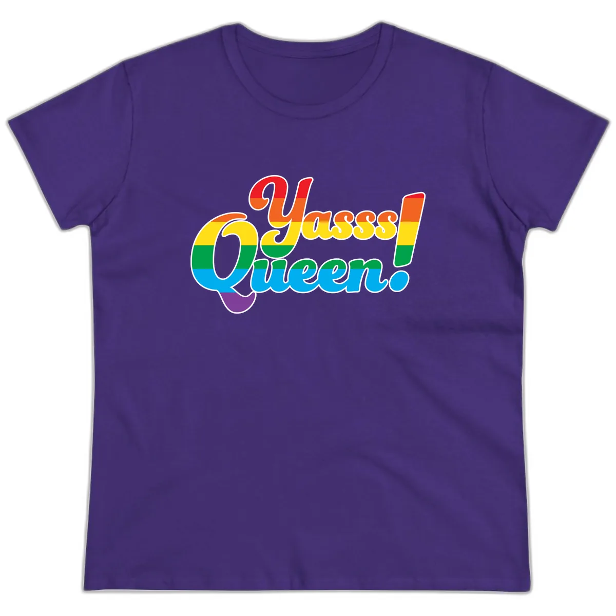 Unapologetically Queer Pride Ladies Tee in Purple