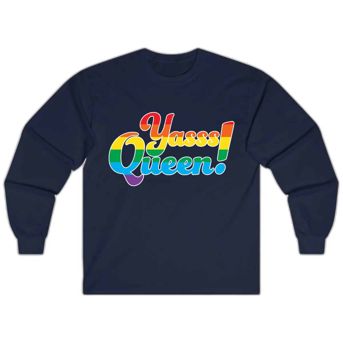 Unapologetically Queer Pride Long Sleeve in Navy