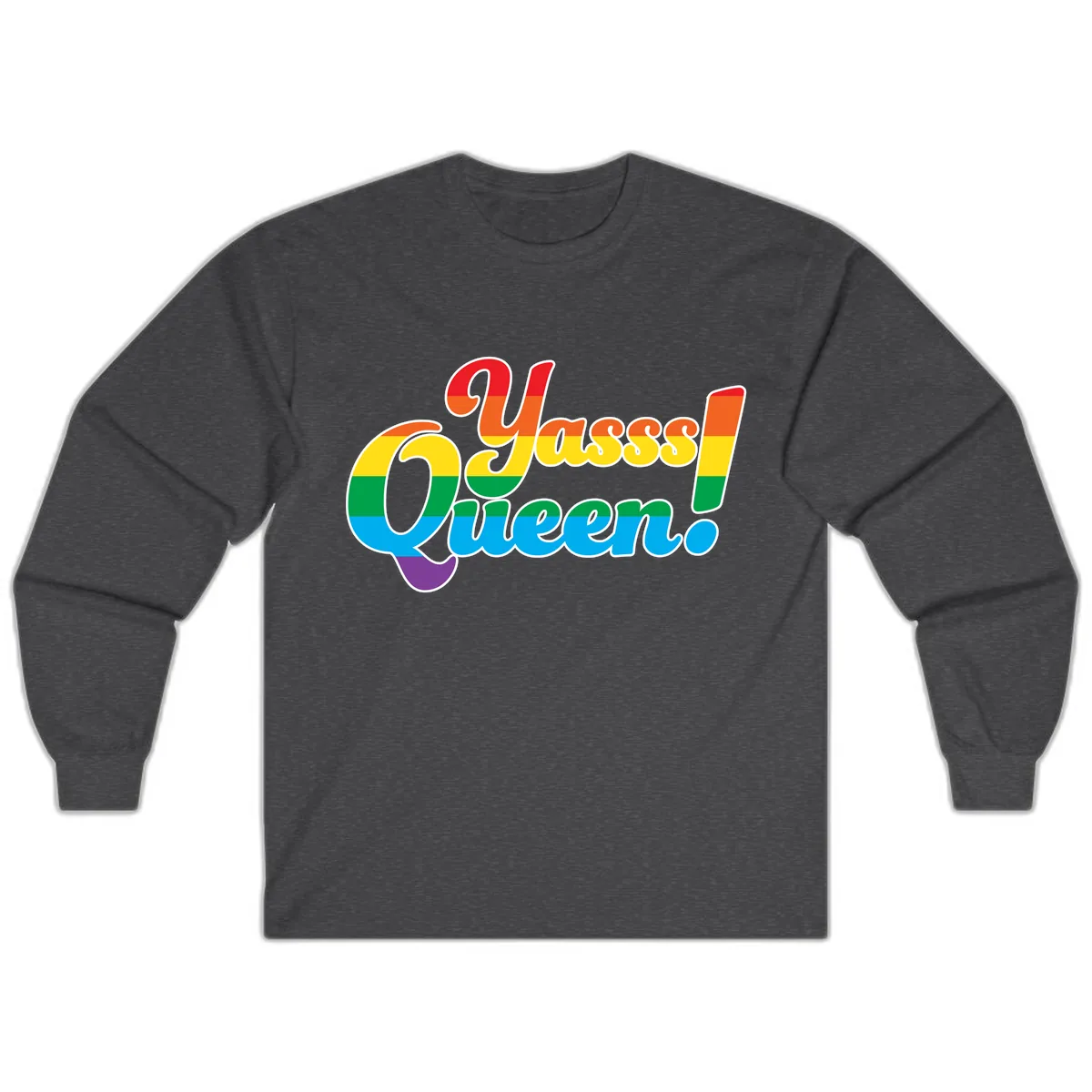 Unapologetically Queer Pride Long Sleeve in Dark Heather