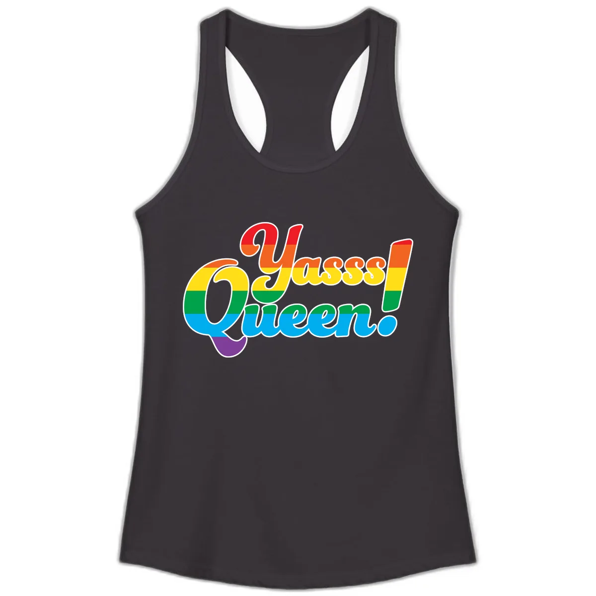 Unapologetically Queer Pride Ladies Tank in Black