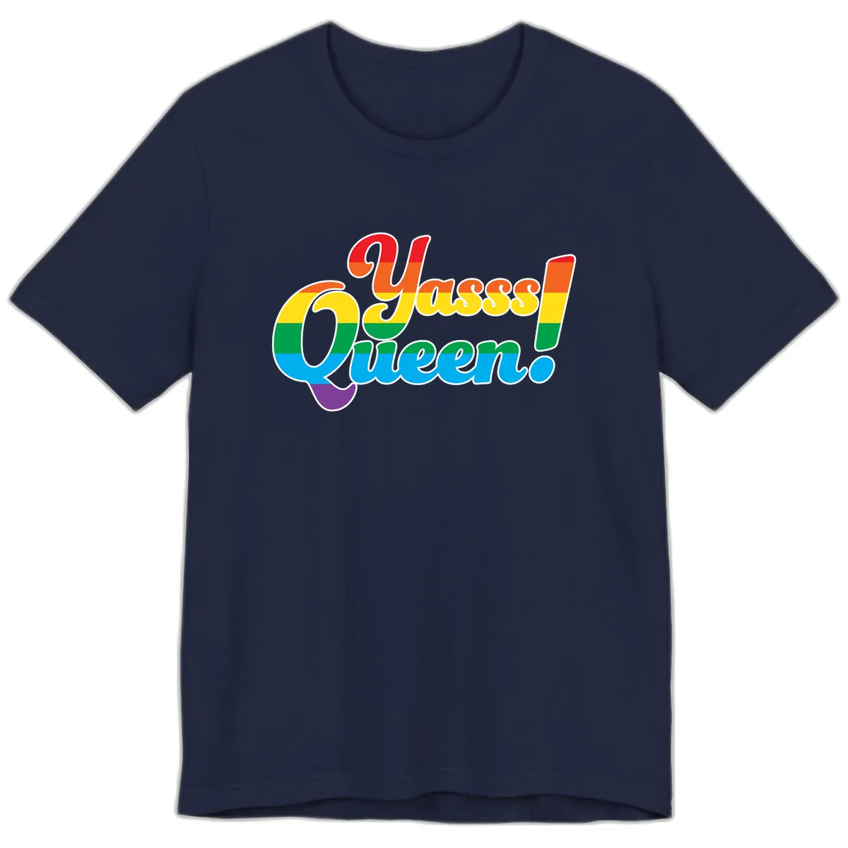Unapologetically Queer Pride Premium T-Shirt in Navy