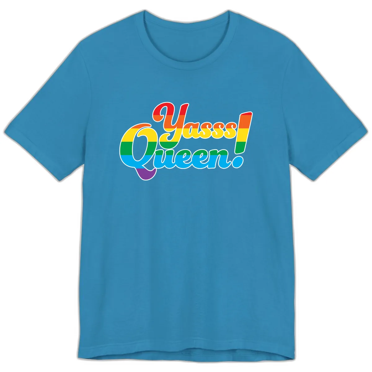 Unapologetically Queer Pride Premium T-Shirt in Aqua