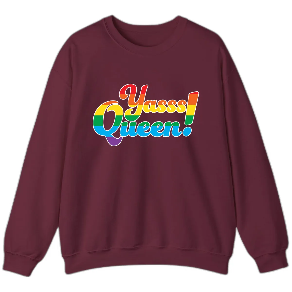 Unapologetically Queer Pride Sweatshirt in Maroon