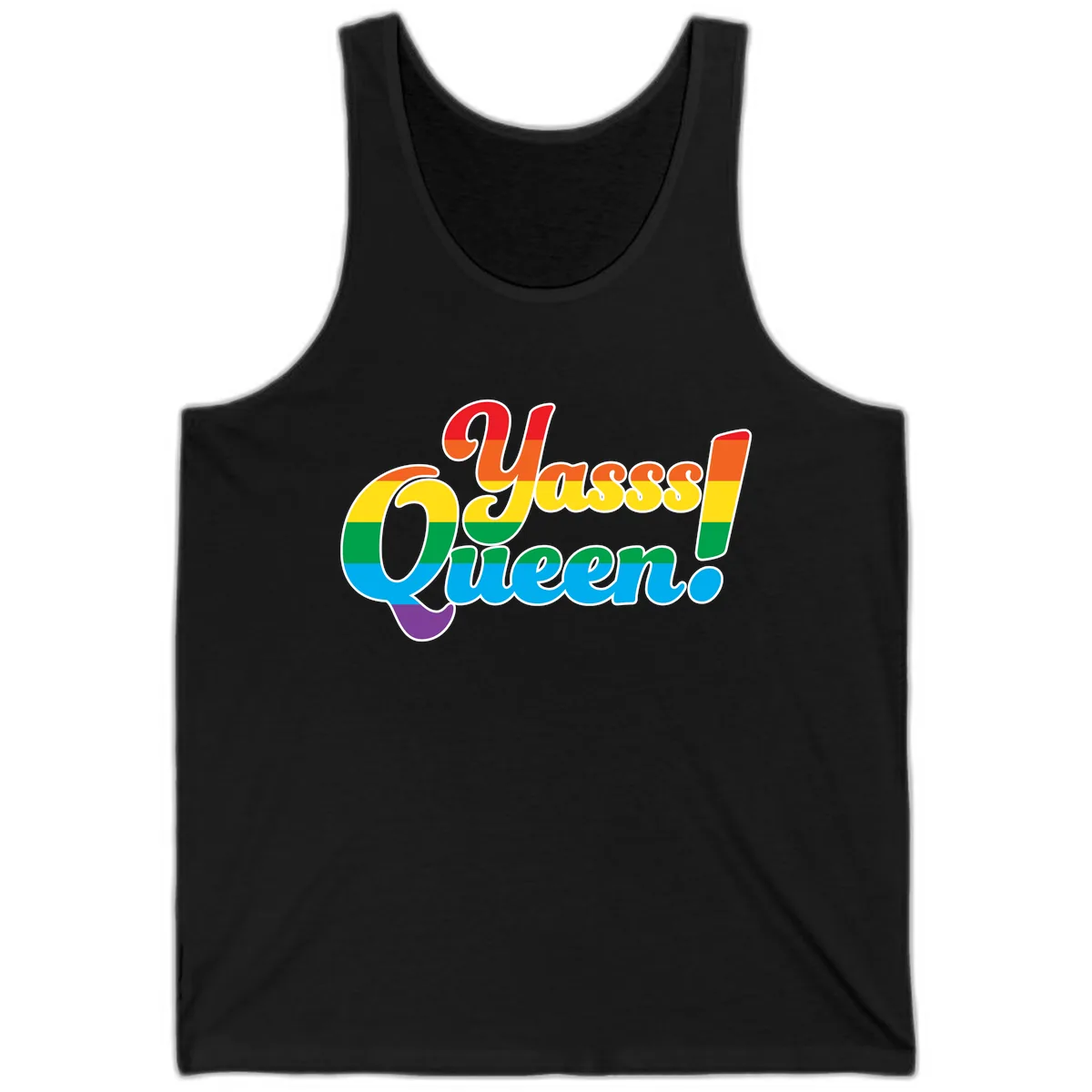 Unapologetically Queer Pride Tank in Black