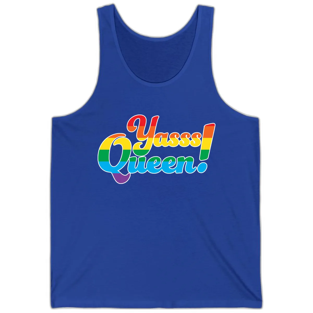 Unapologetically Queer Pride Tank in True Royal