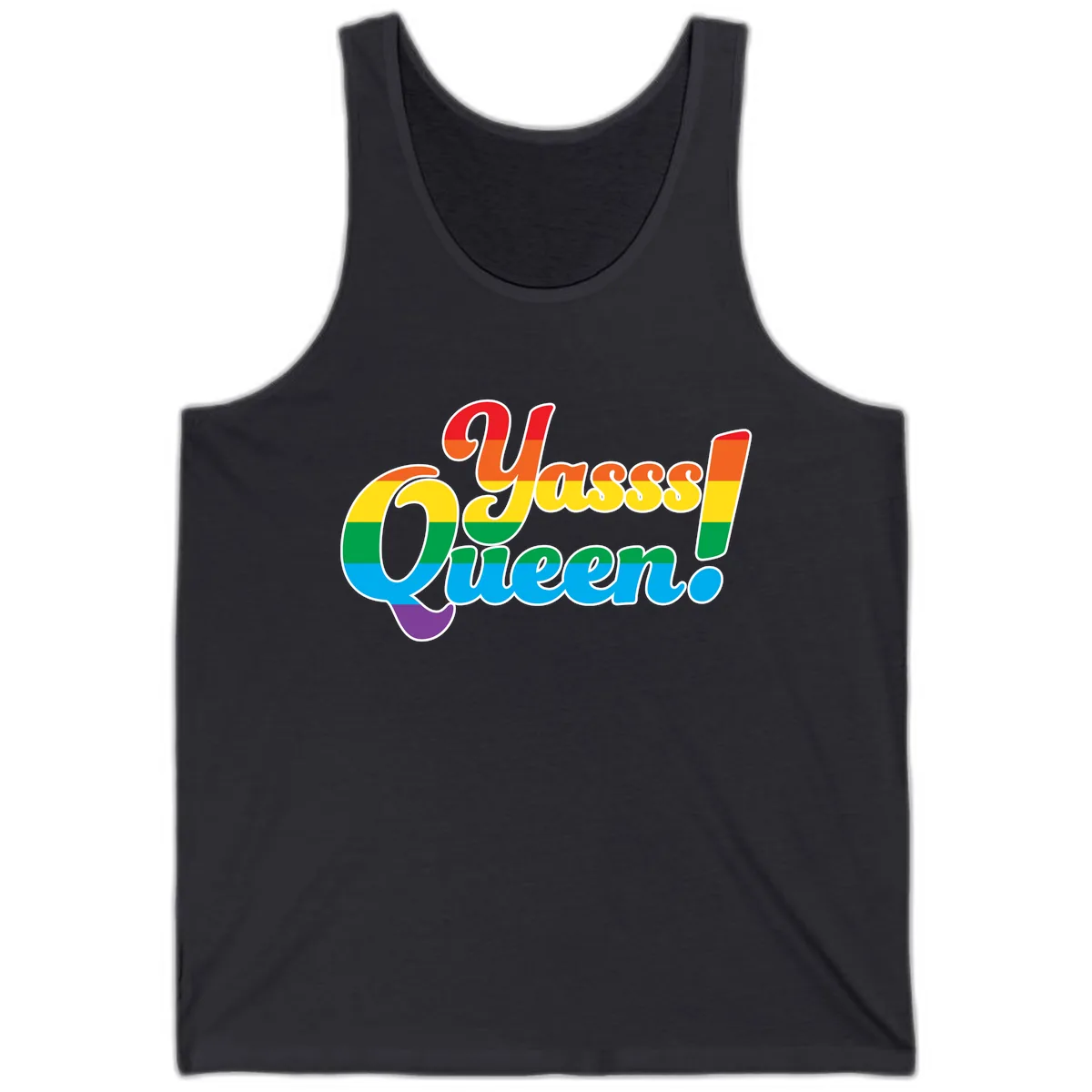Unapologetically Queer Pride Tank in Dark Grey