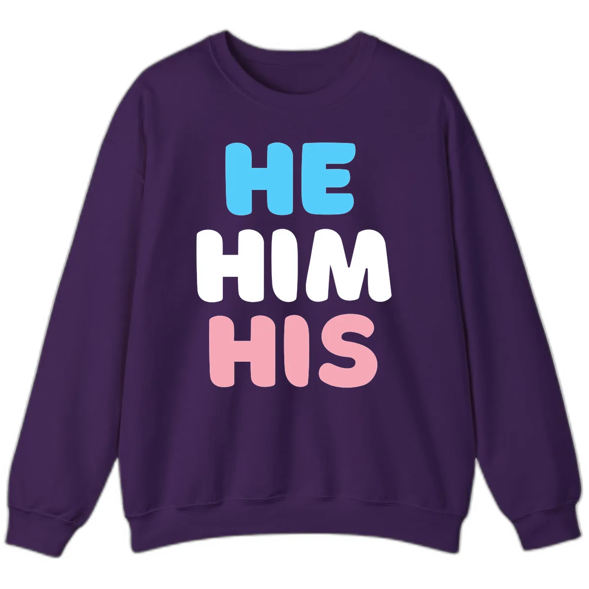 He/Him/His Pride Statement Sweatshirt in Purple