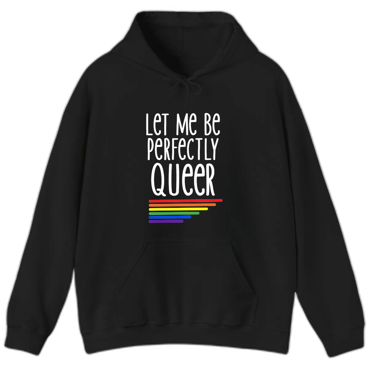 Let Me Be Perfectly Queer Hoodie in Black