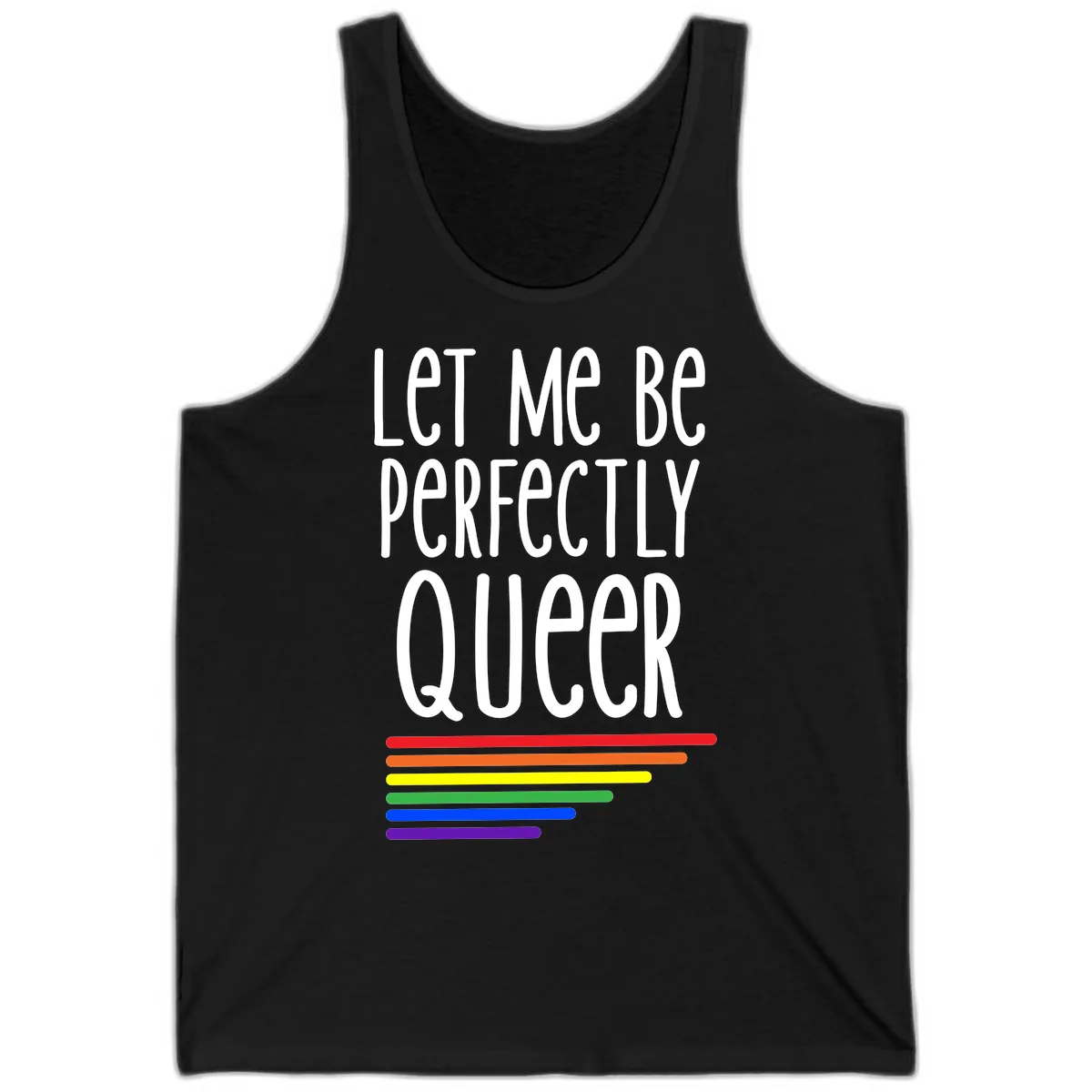 Let Me Be Perfectly Queer Tank in Black