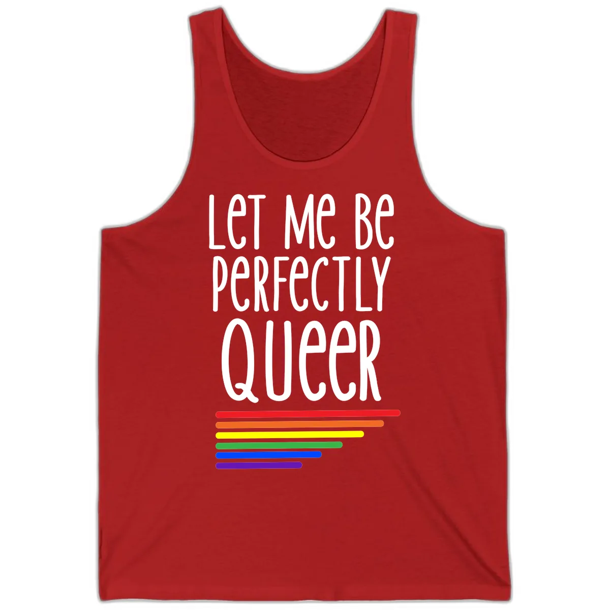Let Me Be Perfectly Queer Tank in Red