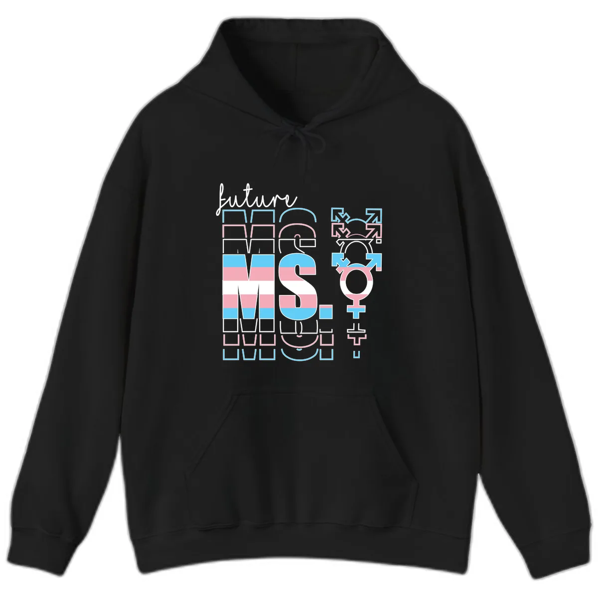 Future Self Gender Expression Pride Hoodie in Black