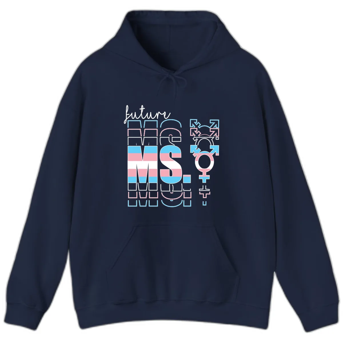 Future Self Gender Expression Pride Hoodie in Navy