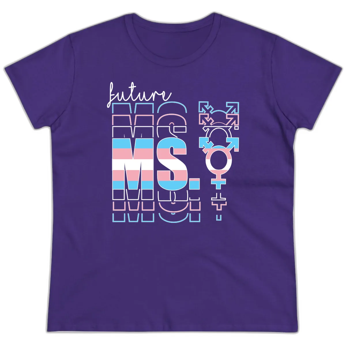 Future Self Gender Expression Pride Ladies Tee in Purple