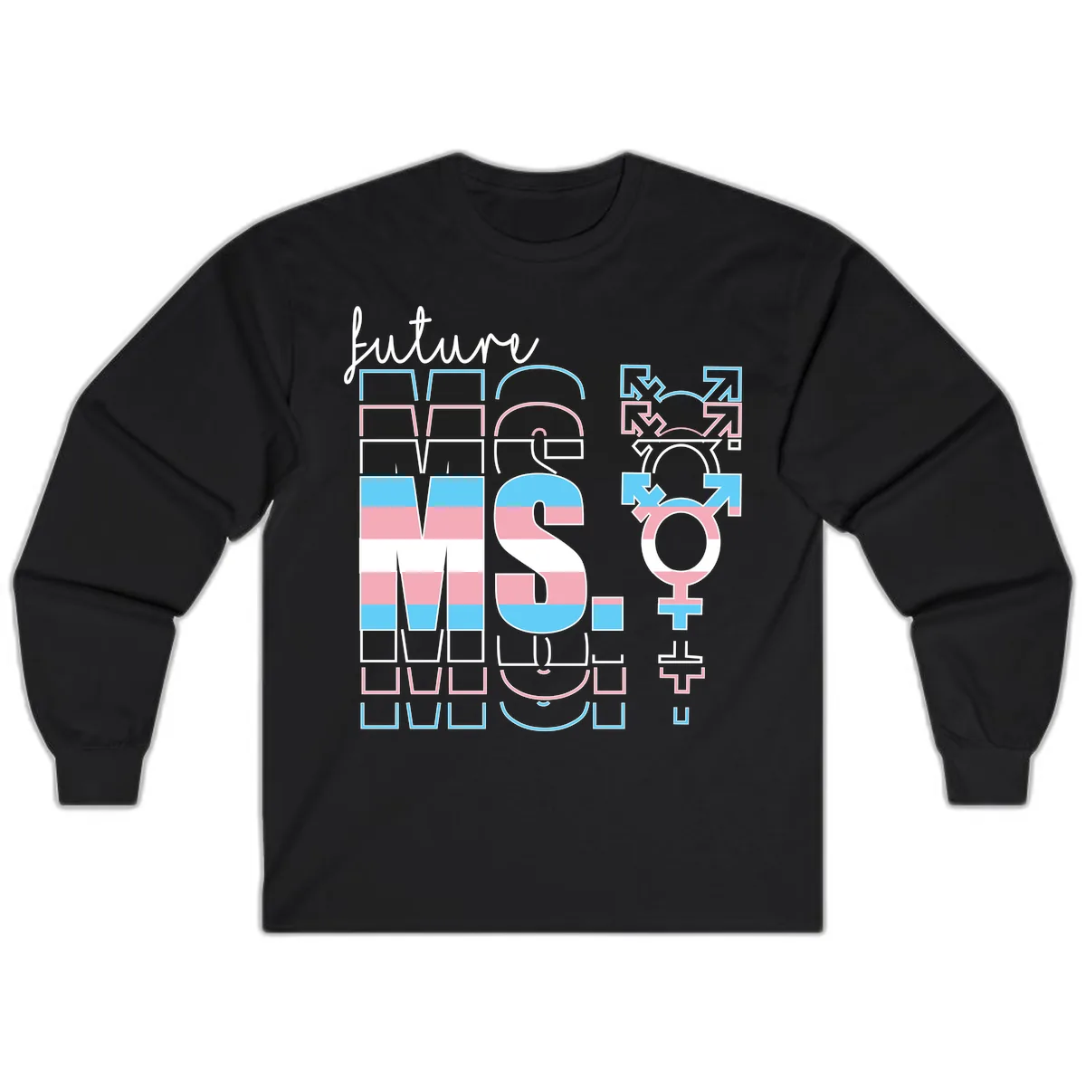 Future Self Gender Expression Pride Long Sleeve in Black